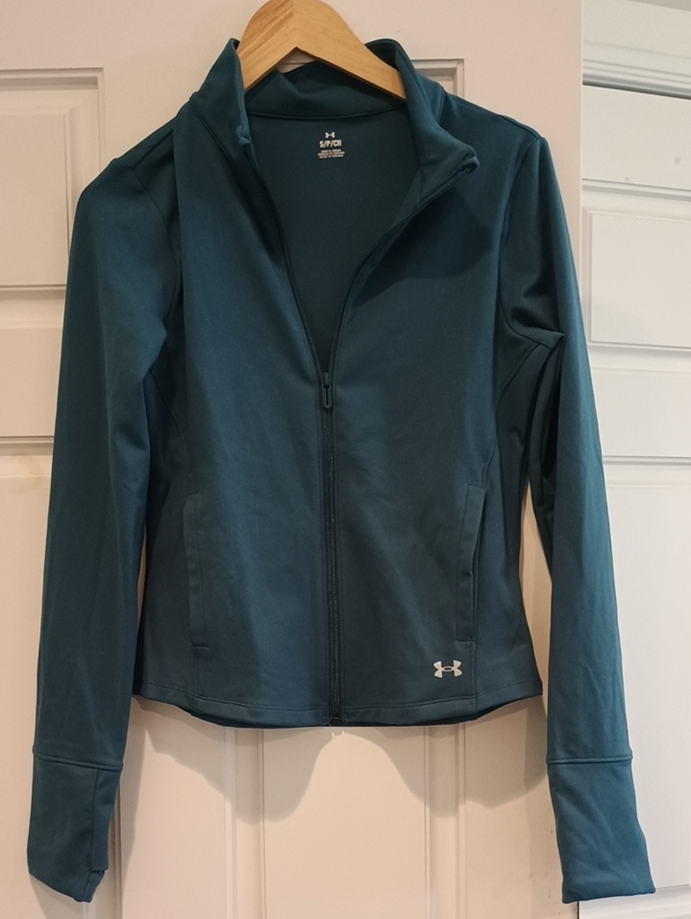 Under Armour Women's Teal Zip-Up Athletic Bomber Jacket